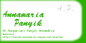 annamaria panyik business card